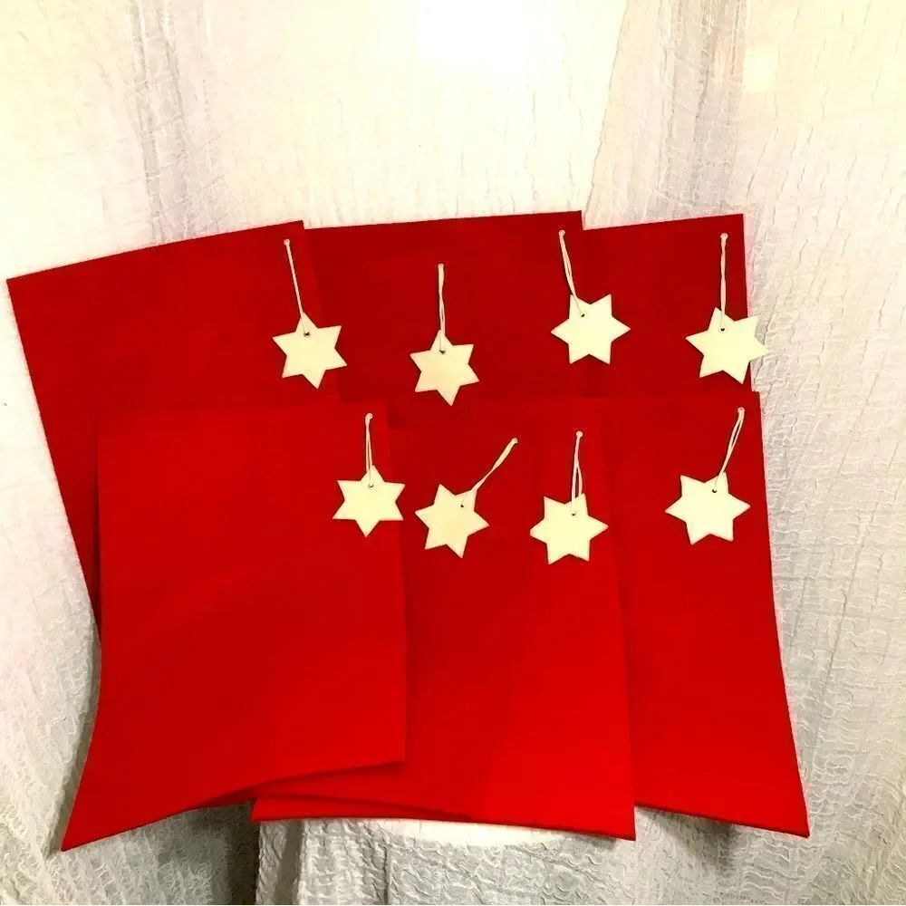 Set of 8 Red Christmas Place Mats